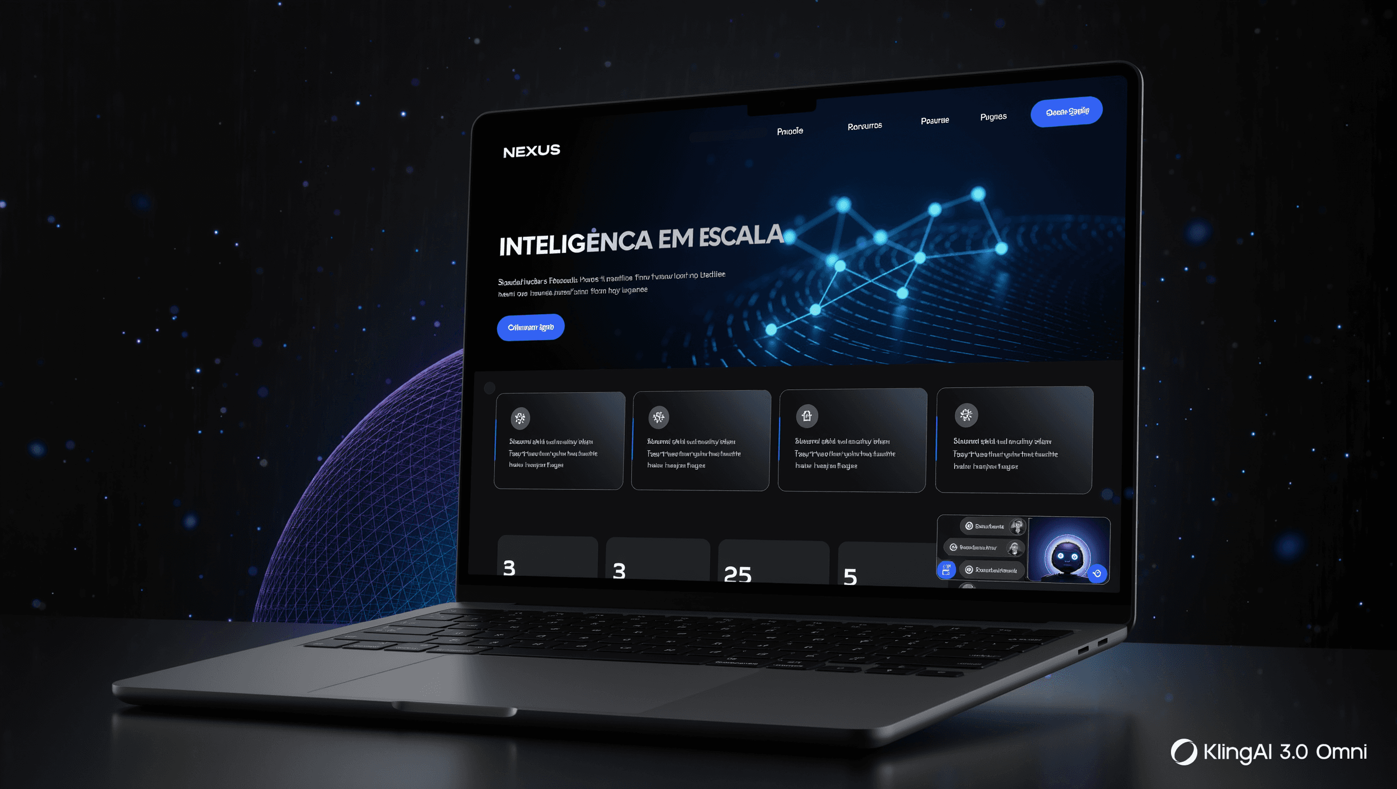 Site 2D premium com IA e agente de atendimento